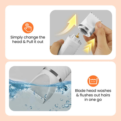 Dog Hair Clippers, Dog Grooming Kit for Thick Hair, Low Noise Dog Shaver Clipper with 4 Comb Guides, White